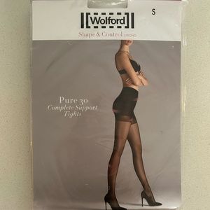 Wolford Pure 30 Complete Support Tights in Black